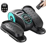 MERACH Under Desk Elliptical, Ellipse Leg Exerciser Electric as Seen on TV for Seniors with Remote Control & 12 Adjustable Speeds, Quiet Portable Seated Pedal Exerciser Machine for Home - Blue