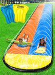 Jambo XL Premium Slip Splash and Slide with 2 Bodyboards, Heavy Duty Water Slide with Advanced 3-Way Water Sprinkler System, Backyard Waterslide Outdoor Water Toys n Slides for Kids…