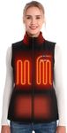 Venustas Women's Softshell Heated Vest with Battery,Lightweight Heated Golf Vest for Women Black