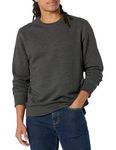 Amazon Essentials Men's Fleece Crew Neck Sweatshirt (Available in Big & Tall), Charcoal Heather, L