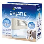 Bostik Breathe Dehumidifier, Humidity and Moisture Absorber, For Use Around the Home and in Caravans and Motorhomes, Covers Up To 25m2