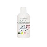 Eco by Naty, Baby Bath Foam, Organic Plant-Based Ingredients with 0% Perfume, Hypoallergenic and Dermatologically Tested, 200 ml Bottle