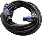 Seismic Audio - TW12SRT25-25 Foot Speakon to Right Angle Speakon PA/DJ Speaker Cable - 2 Conductor - 12 Guage