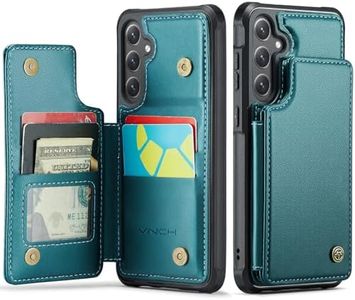 Vinich for Samsung Galaxy S26 Plus Wallet Case with Card Holder, RFID Blocking Credit Slots Kickstand Shockproof Phone Cover for Women Men, Bluish Green