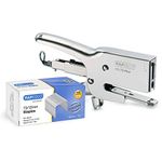 Rapesco 1306 Set Classic Heavy Duty HD-73 Plier Stapler and 2000 73/12mm Staples, 70 Sheet Capacity, Chrome