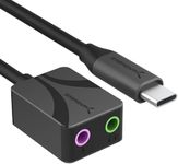 SABRENT USB to 3.5mm Jack Audio Adapter, USB to Headphone Jack Adapter Sound Card, Upgrade to 24-Bit 96Khz for a deep Sound Quality (AU-UCMA)