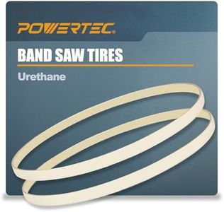 POWERTEC 9" Band Saw Tires, 9 Inch x 1/2 Inch x 5/32 Inch, Urethane Bandsaw Tires for Grizzly, Jet, Powermatic 9 inch Bandsaws, 2 Pack