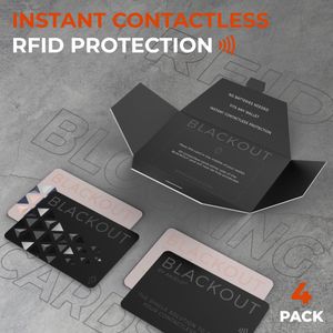 AKIELO RFID Blocking Card 4-Pack – Blackout Contactless Protection
