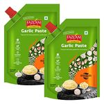 FAZLANI FOODS Fresh Garlic Paste Ready to Use Thick Coarse for Cooking Paste, Gluten Free, Pack of 2, 500GM Each