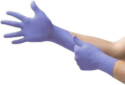 Ansell MicroFlex 93-843 Disposable Nitrile Gloves, Black Disposable Gloves, Disposable Work Gloves, Mechanics Gloves, Food Gloves, Multipurpose Gloves, Purple Nitrile Gloves XS (100 Gloves)