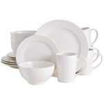 Gibson Home 16 Piece Amelia Court Dinnerware Set, White