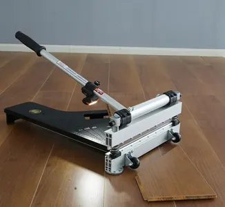 Laminate Floor Cutter, 13” Vinyl Floor Cutter with Wheels – Easy Angle & Length Cutting, Flooring Tools - Cuts Laminate Floor, Engineered Wood, LVP, LVT, VCT, SPC, WPC, HSS Blade/LED Light