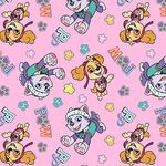 David Textiles Nickelodeon Paw Patrol Team Skye & Everest Pink Premium Quality 100% Cotton Fabric by The Yard.