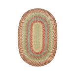 Homespice 27x45” Multi Color Oval Braided Rug. Azalea Red and Brown Jute Oval Rug. Uses- Entryway Rugs, Kitchen Rugs, Bathroom Rugs. Reversible, Rustic, Country, Primitive, Farmhouse Decor Rug