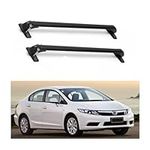 Cross Bars Aluminum Compatible with Honda Civic 2011-2014 for Car Roof Rack with Lock Cargo Carrier, Black