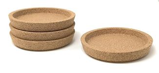 Ikea 365+ Cork Coasters with Deep Groove Insert 4 (10cm), Protect Tabletop Surface, Great Hack Jewelry Dish (4, 4 Diameter)
