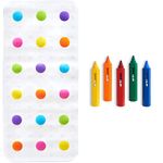 Munchkin Dandy Dots Bath Mat + Munchkin 5 Piece Bath Crayons Set