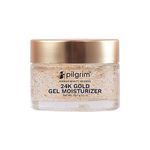 Pilgrim 24k Gold Gel Moisturizer with Hyaluronic Acid & Alpha Arbutin for men & women 50gm | Moisturizer for face | Reduces dark spots | Gives luxurious glow | Non-greasy