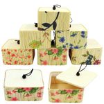 VINTAGER Bamboo Stick Jewellery Box - Jwellery Earing Necklace Storage Organiser Basket For Girls/Women (Set Of 6, Brown)