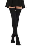 Lashapear Extra Long Socks Thigh High Socks Over The Knee Boot Stockings for Women, Black