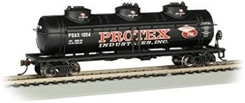 Bachmann Trains 40' Three Dome Tank Car - PROTEX INDUSTRIES - HO Scale, Prototypical Black