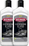 Weiman Stainless Steel Sink and Cookware Cleaner and Polish - 2 Pack