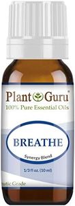 Breathe Respiratory Synergy Blend Essential Oil. 10 ml. 100% Pure Therapeutic Grade Sinus Relief Blend Breathing Issues Allergy Relief Congestion Relief Cough Cold and Flu Aromatherapy Diffuser.