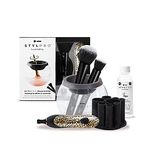 STYLPRO Premium Electric Makeup Brush Cleaner and Dryer Award Winning Gift Set including Coloured Spinning Device, Professional Brush Cleanser & 2x Makeup Brushes, Clean and Dry Brushes in Seconds