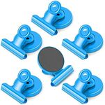 FINDMAG Magnetic Clips, 6 Pack Blue