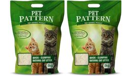 Pet Pattern Cat Litter 5 KG (Pack of 2) Total- 10 KG Ball Shaped Super Absorbent and Quick clumping Bentonite Litter DogsNCats - Authorised Partner