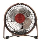 Vintage Retro Bronze Metal USB Mini Fan Portable Personal Silent Fan, 360-degree Rotating Desk Fan, Office Cooler Cooling Fan for Laptop/Notebook/PC and MacBook