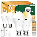 Neporal Full Specturm Light Bulb Amber Light Bulbs, Dimable 9W LED with Remote,1800K Soft Warm Sleep Light Bulb Night Light Bulb 6000K Sunlight Bulb Mode, for Bedroom Reading Baby Nursery Living Room