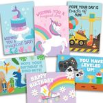 54 Colorful Happy Birthday Cards For Kids - Boys Birthday Card Kids Birthday Cards Assortment, Toddler Birthday Card Packs With Envelope, Kid Birthday Cards Bulk, Variety Birthday Cards With Envelopes