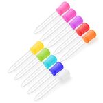 Annhua 10Pcs Pipettes Dropper, Silicone Pippets Dropper Clear Scale, 5ML Plastic Liquid Dropper for Child, Painting, Plant, Candy Mold