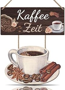 KAIRNE Placa de pared de café, café de madera con frase, cuadros de pared de café para cocina, marrón granos de café, taza de café, decoración de pared, retro para café, bar, comedor, salón,