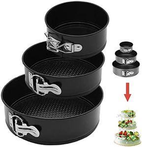 Springform Cake Pan Set of 3 (4,7,9 Inch) - Round Nonstick Baking Pans Spring Form for Cheesecake, Cake Pan/Springform Cake Tin/Cheesecake Pan Set with Removable Bottom