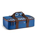 Rachael Ray Lugger, Reusable Insulated Carrier Keeps Food Hot or Cold for Hours, Perfect for Lasagna Pan, Casserole Dish, Baking Dish & More, Standard, Navy Plaid