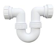 Multi-fit Running Swivel P Trap 40mm (1.1/2') Sink Waste Pipe Trap, BS EN 274-1:2002 Compliant. with EPDM Sealing Washer and 75mm Seal. Basin Trap, Ideal for Effective Kitchen Sink Trap Solution