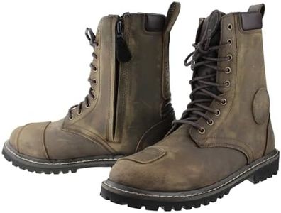 VPR Viper R30 Leather Motorcycle Touring Boots - Motorbike Riding Rugged Boot for Men CE Approved Waterproof (Brown, UK Footwear Size System, Adult, Men, Numeric, Medium, 9.5)