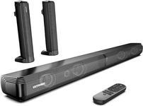 ULTIMEA 2.2ch Sound Bars for TV, Peak Power 100W, 2-in-1 Detachable Bluetooth 5.3 Soundbar for TV, 3 EQ Modes, Bass Adjustable for TV Speakers, ARC/Optical/Aux/Wall Mount, Apollo S40 Detachable Series