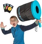 Squirrel Products Smash Blast Pro Rapid Fire Air Cannon Vortex Blaster, Hilarious Gift for Pranks or Gags, Indoor Outdoor Play, Fun for Kids Age 8+, Teens, Adults, Kid Safe, 15 Targets Included - Blue