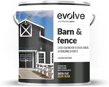 EVOLVE Barn & Fence: Swift Shield High Durability and Scratch-Resistant Paint for Storage Sheds, Outbuildings, and Fences (1 Gallon, Black)