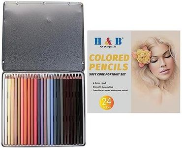 PhantomSky Colouring Pencils Set of 24 Colours, Colour Pencils Drawing Kit Vibrant Numbered Pencil, Colored Leads for Adult Artists Coloring Books, Sketching and Drawing Art Set