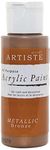 Artiste Acrylic Paint 59ml 2Oz Metallic Bronze, Quick-Drying Professional Art, Craft and Hobby Artists Paint, Vibrant Colour, Water-Based Paints Cover All Surfaces with Ease, Ideal for Travel Artists