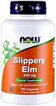 Now Foods Slippery Elm 400mg, Capsules, 100-Count (Pack of 2)