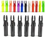 ZSHJGJR 50 Pack Archery Arrow Nock ID 6.2mm/.244" Plastic Insert Arrow Nocks Tail for DIY Hunting Shooting Arrows (Black)