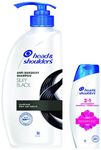 Head & Shoulders 2-In-1 Smooth And Silky Anti Dandruff Shampoo + Conditioner, 180Ml And Silky Black Anti Dandruff Shampoo 650 Ml