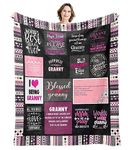 Best Granny Blanket Gifts for Grandma from Grandchildren Granny Gifts from Grandaughter Grandson Best Granny Ever Throw Blanket Mothers Day Birthday for Granny 50” X 60”