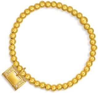 CHOW SANG SANG Cultural Blessings 999.9 24K Gold Price-by-Weight 6.36g Gold Ruyi Lock with Bead, Beaded Bracelet for Tiny Size 94386B | 5.90 Inches (15CM)