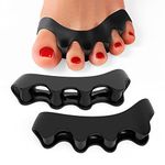 Welnove Silicone Toe Separators for Correct Bunion - 8 Pack Toe Spreaders - Toe Straightener for Overlapping Toes - Big Toe Corrector for Men and Women - XL